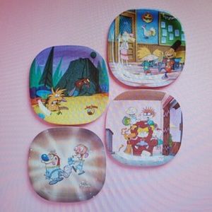 90's Nickelodeon plate set